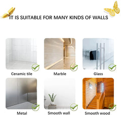 12-Piece 3D Luminous Butterfly Wall Stickers – Modern DIY Decor