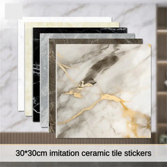 Thickened Self-Adhesive Marble Floor & Wall Stickers – 10/30/50 PCS