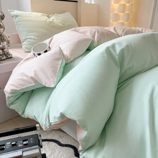 2025 Modern Simple 4-Piece Bed Sheet & Quilt Cover Set