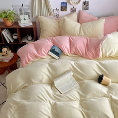 Winter Milk Fleece 4-Piece Flannel Bedding Set