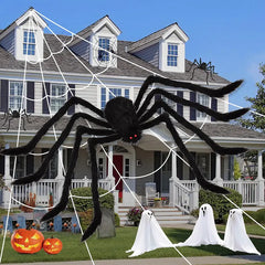 Giant Plush Halloween Spider Decoration – 30 to 200cm