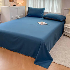 4-Piece Solid Color Brush Fabric Bedding Set – Duvet Cover & Pillowcases