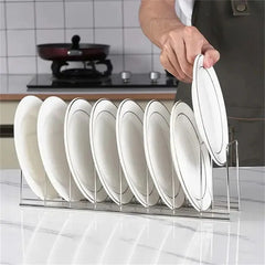 Stainless Steel Kitchen Bowl & Dish Organizer Rack