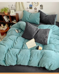 Winter Milk Fleece 4-Piece Flannel Bedding Set