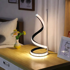 2025 LED Modern Deformable Spiral Bedside Table Lamp