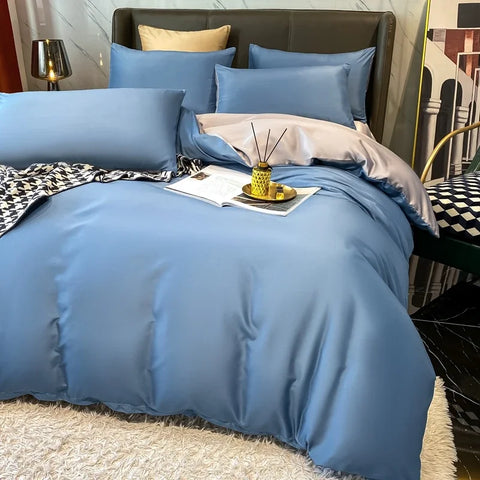 Nordic 100% Cotton Bedding Set – Duvet Cover & Sheet
