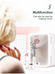 4L Mini Makeup Fridge with LED Light & Mirror – Portable Cosmetic Cooler