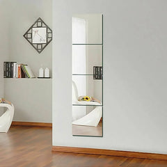 10-Pack 10cm Square Mirror Glass Tile Wall Stickers – 3D Mosaic Decals