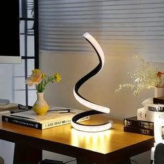 2025 LED Modern Deformable Spiral Bedside Table Lamp