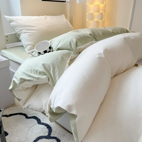 2025 Modern Simple 4-Piece Bed Sheet & Quilt Cover Set