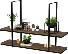Ceiling Hanging Iron Art Floating Shelves for Plants & Decor