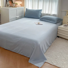 4-Piece Solid Color Brush Fabric Bedding Set – Duvet Cover & Pillowcases