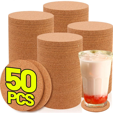 Natural Round Cork Coaster – Non-Slip Heat Insulation Pad