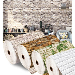 3D Foam Brick Wall Panels – Self-Adhesive Waterproof Wall Decals