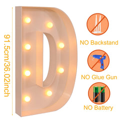91.5cm Giant LED Letter Light Frame Box – DIY Party Decor