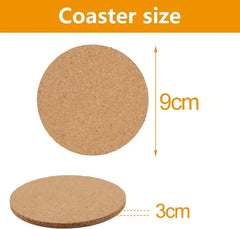 Natural Round Cork Coaster – Non-Slip Heat Insulation Pad