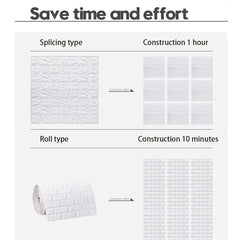 3D Foam Brick Wall Panels – Self-Adhesive Waterproof Wall Decals