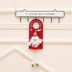 3-Piece Christmas Door Knob Ornaments – Snowman, Santa & Elk