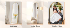 JHK 59"x16" Full Body Wall Mirror with Aluminum Frame & Stand