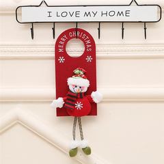 3-Piece Christmas Door Knob Ornaments – Snowman, Santa & Elk