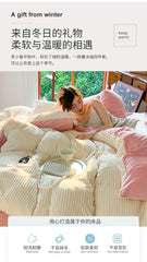 Thick Velvet Winter Duvet Cover – Solid Color Soft Quilt Cover