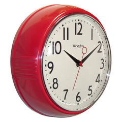 Retro Quartz Wall Clock with Convex Glass Lens & Metal Hands