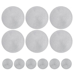Set of 6 Round Braided Washable Placemats – 34cm Heat Resistant
