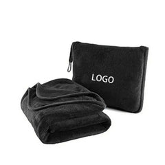 2-in-1 Throw Pillow & Travel Blanket – Portable Coral Fleece