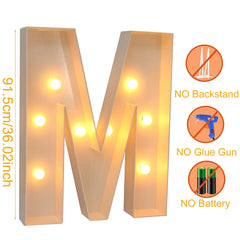 91.5cm Giant LED Letter Light Frame Box – DIY Party Decor
