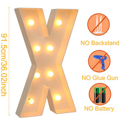 91.5cm Giant LED Letter Light Frame Box – DIY Party Decor