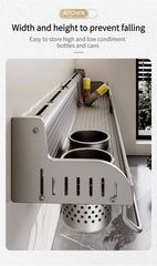 Kitchen Spice & Knife Holder with Spoon and Chopstick Organizer