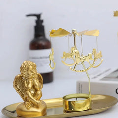Metal Rotating Candle Holder – Christmas & Party Decoration