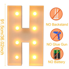 91.5cm Giant LED Letter Light Frame Box – DIY Party Decor