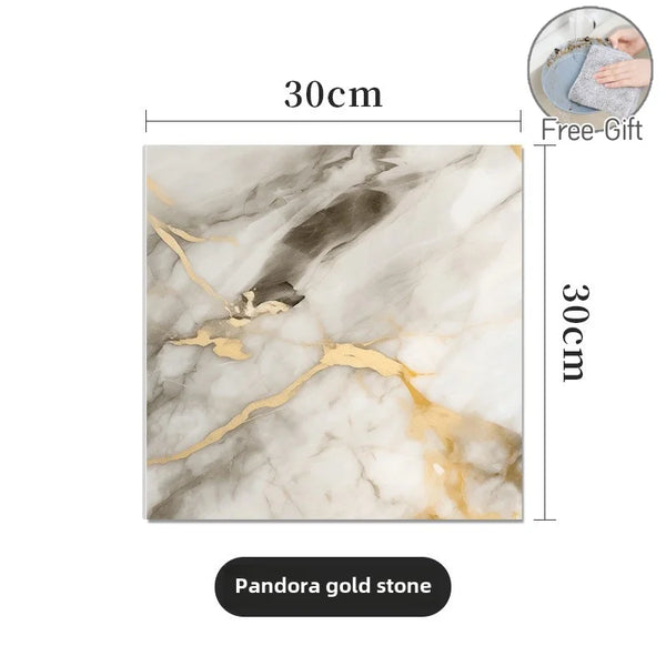 Thickened Self-Adhesive Marble Floor & Wall Stickers – 10/30/50 PCS