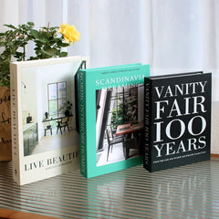 3-Piece Decorative Fake Books Set for Coffee Table & Decor