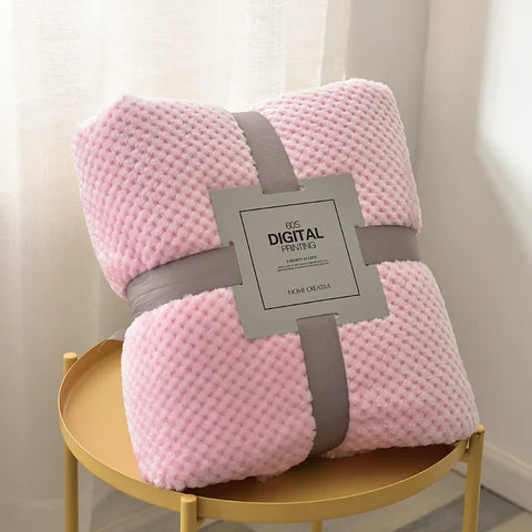 Thick Soft Fleece Baby Blanket – Newborn Swaddle & Stroller Cover