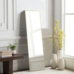 JHK 59"x16" Full Body Wall Mirror with Aluminum Frame & Stand