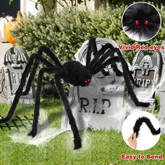 Giant Plush Halloween Spider Decoration – 30 to 200cm