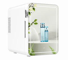 4L Mini Makeup Fridge with LED Light & Mirror – Portable Cosmetic Cooler