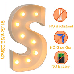 91.5cm Giant LED Letter Light Frame Box – DIY Party Decor