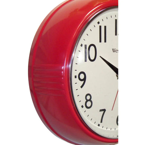 Retro Quartz Wall Clock with Convex Glass Lens & Metal Hands