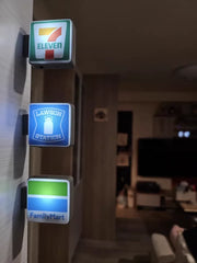 New Home Accessories Japan 711 Family Lawson Light Sign Fridge Magnets Creative Miniature DIY Magnetic Decorations