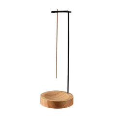 Wooden Round Upside Down Incense Burner & Stick Holder
