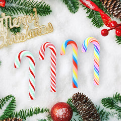 Mini Red & White Resin Candy Cane Christmas Pendants