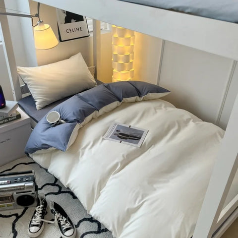 2025 Modern Simple 4-Piece Bed Sheet & Quilt Cover Set