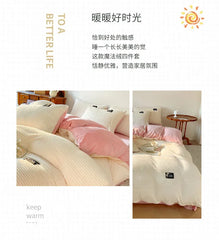 Thick Velvet Winter Duvet Cover – Solid Color Soft Quilt Cover