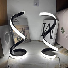 2025 LED Modern Deformable Spiral Bedside Table Lamp