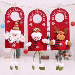 3-Piece Christmas Door Knob Ornaments – Snowman, Santa & Elk