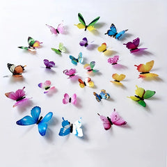 12-Piece 3D Luminous Butterfly Wall Stickers – Modern DIY Decor