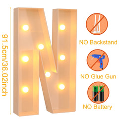 91.5cm Giant LED Letter Light Frame Box – DIY Party Decor